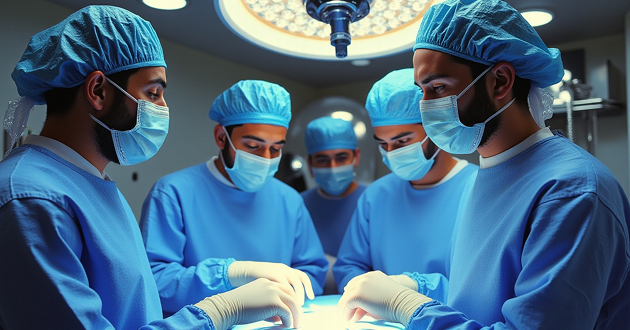 Industrial zone in Abu Dhabi at sunrise